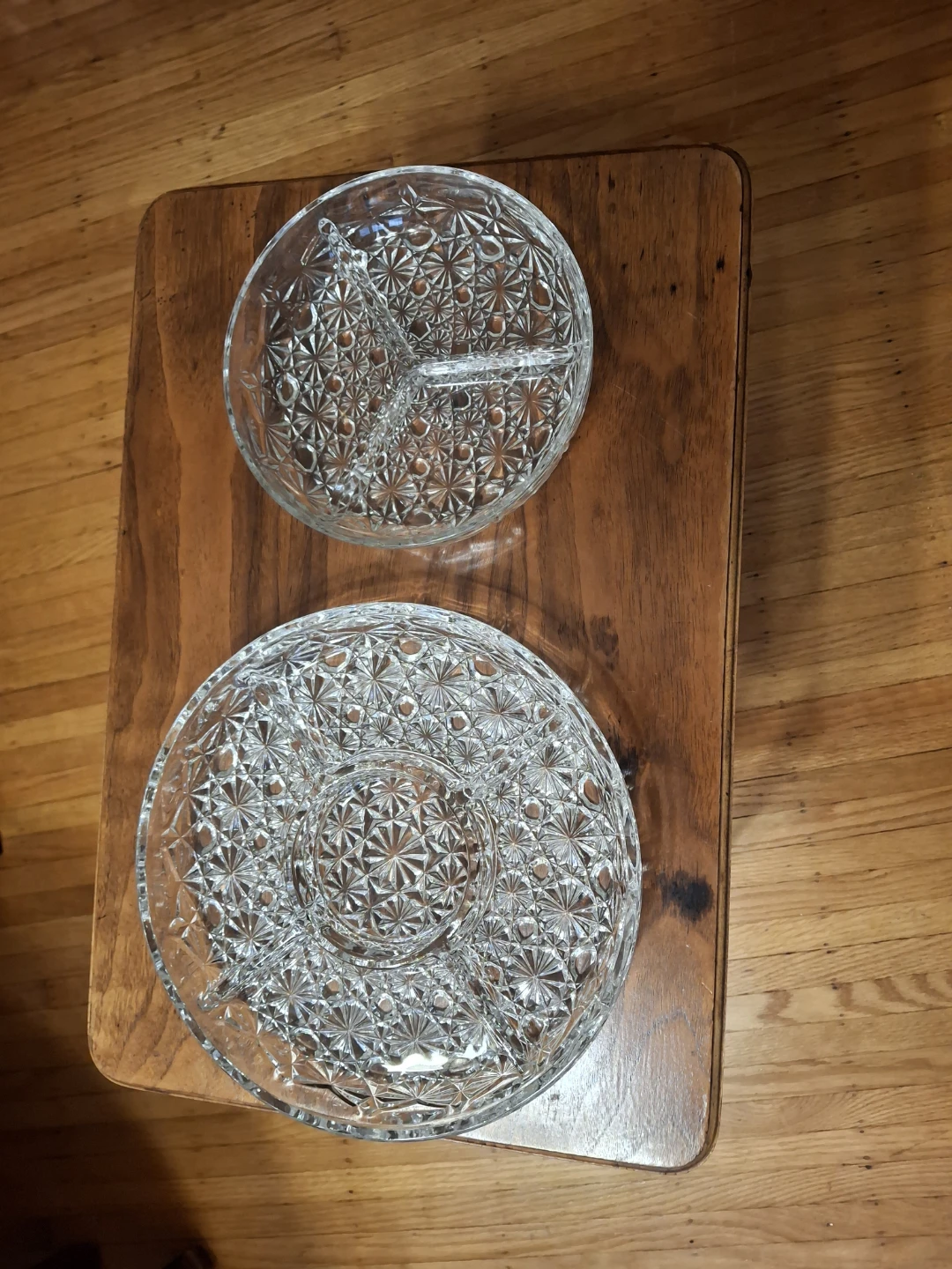 Vintage Pressed Glass Serving Dishes