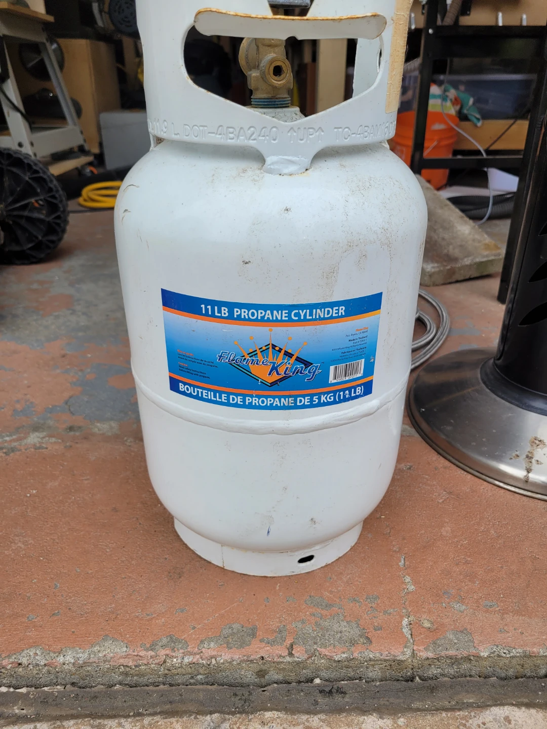 Tabletop Patio Heater with 11lb Flame King Propane Cylinder - photo 3