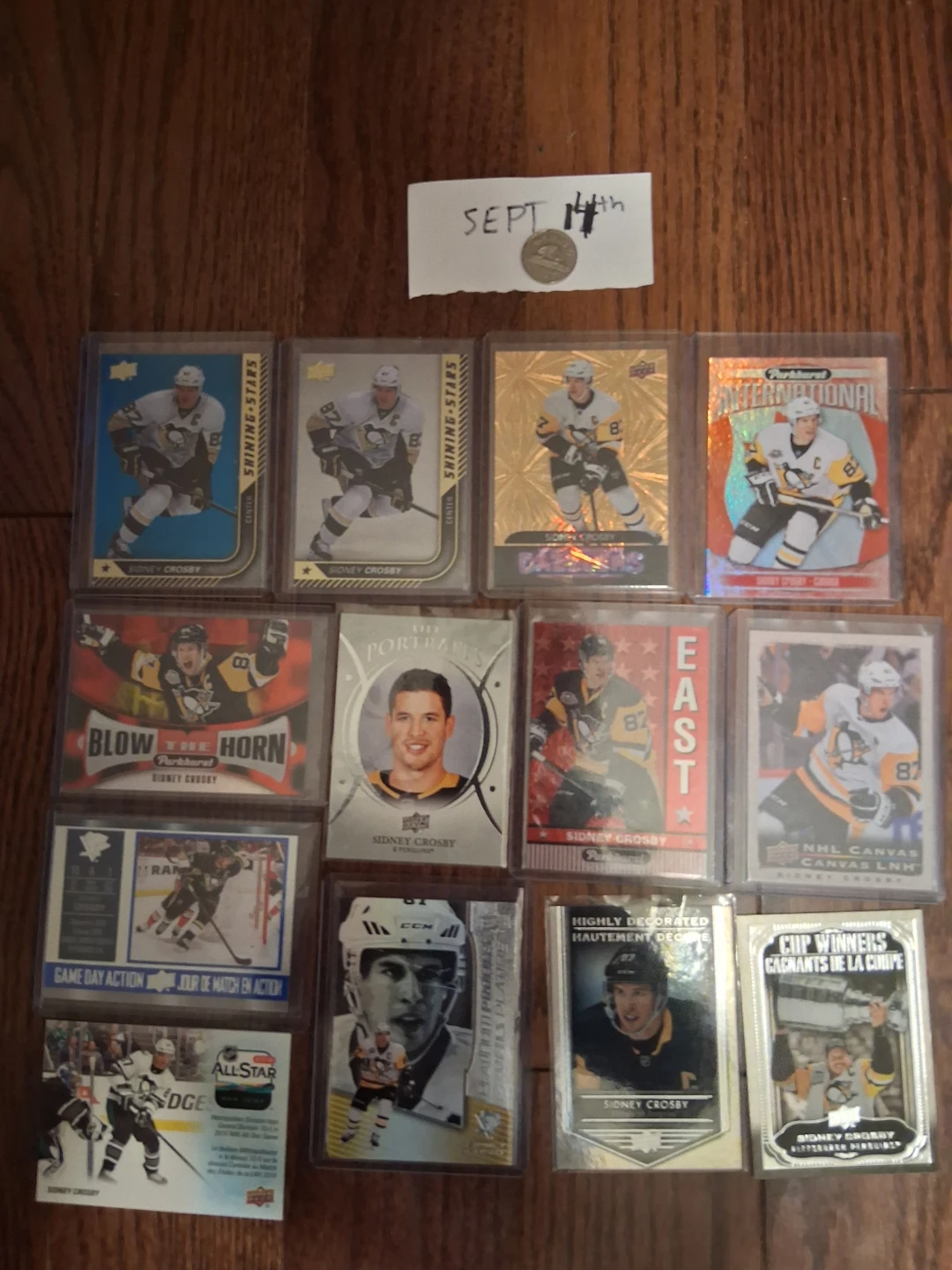 Lot of 12 Sidney Crosby Hockey Cards