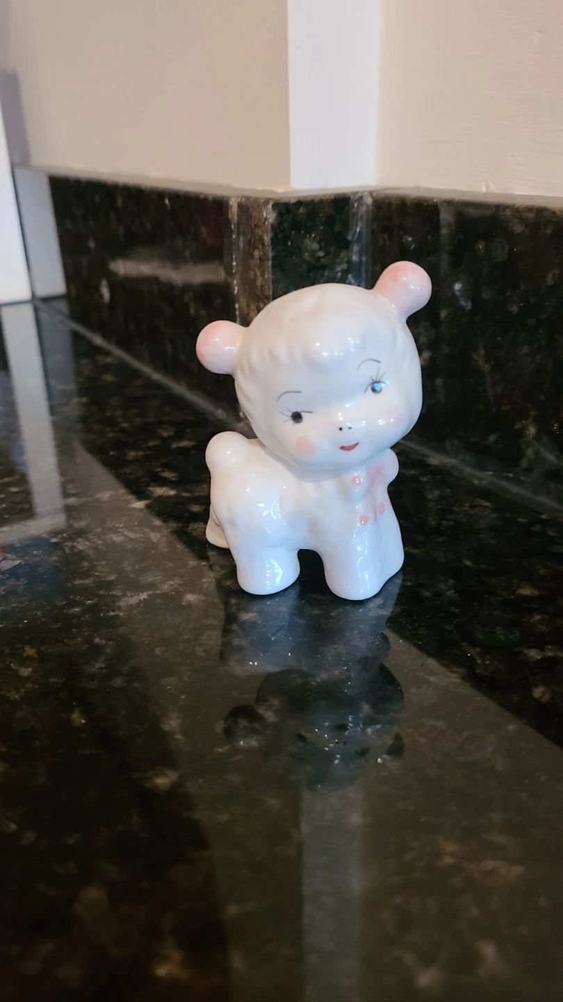 Vintage Ceramic Lamb Figurine