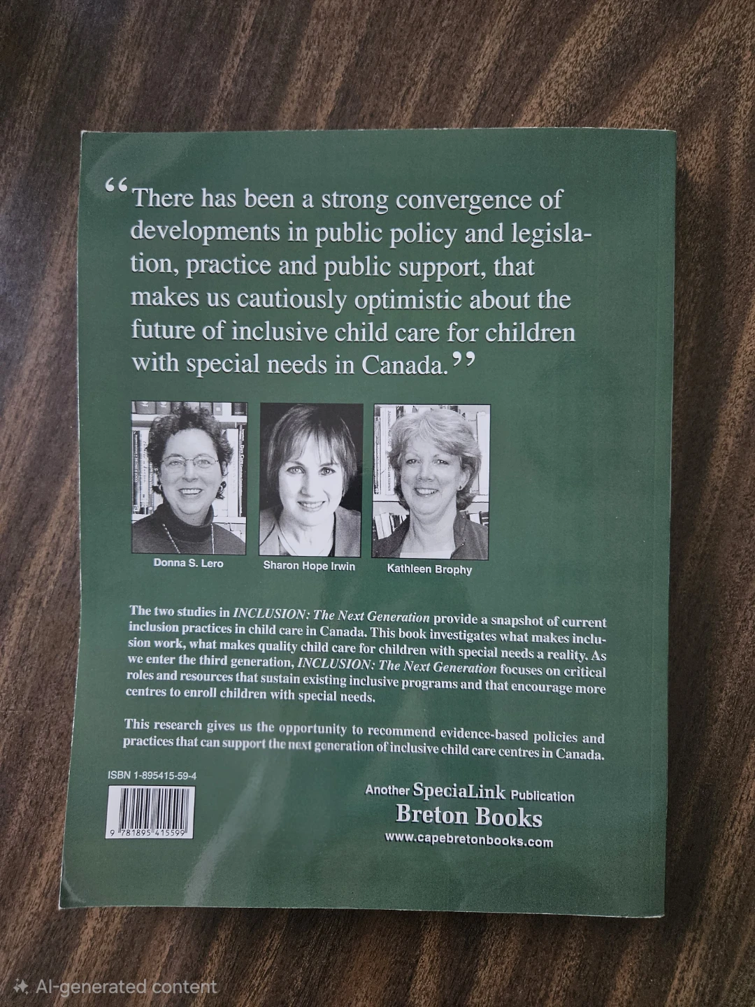 Inclusion: The Next Generation in Child Care in Canada - photo 2