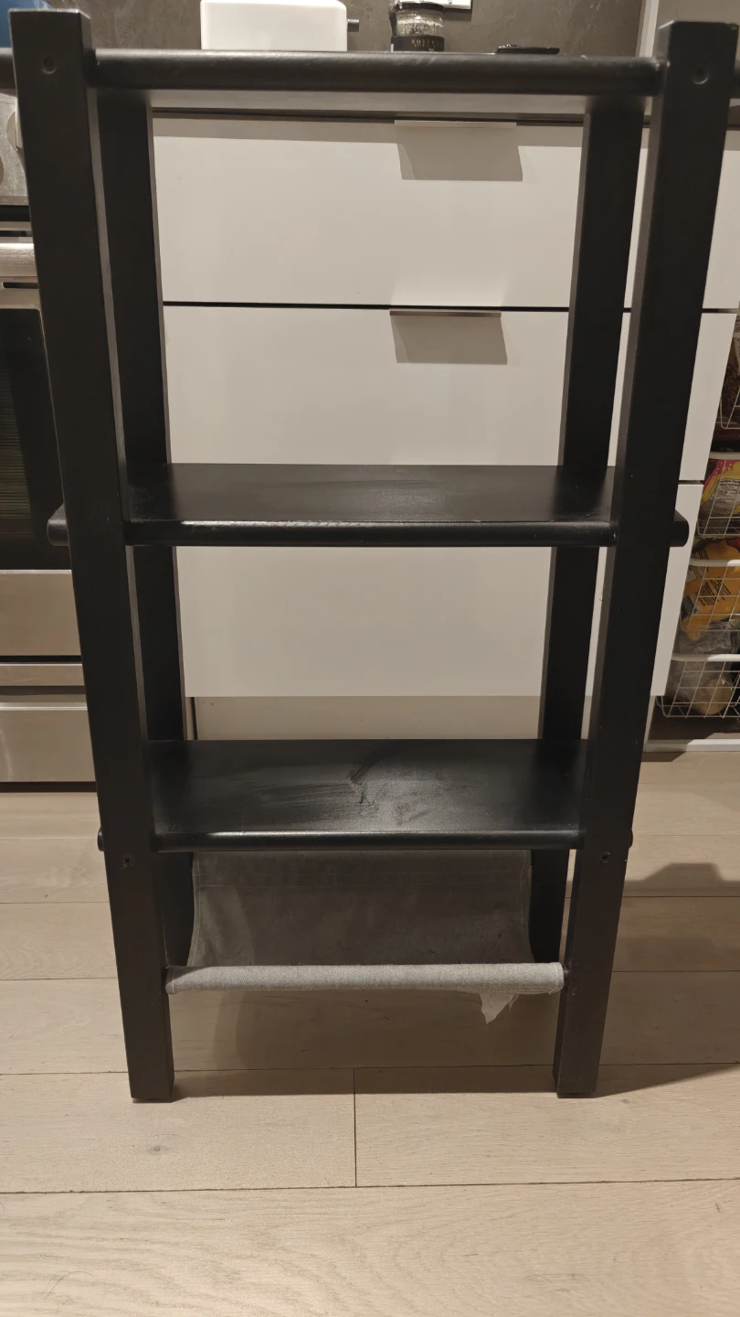 Black 3-Tier Shelving Unit