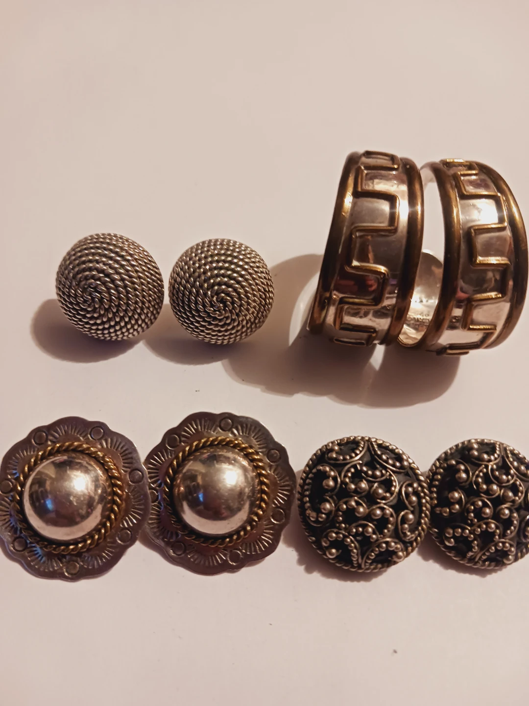 Lot of 4 Pairs of Gorgeous Sterling Silver 925 Earrings - photo 4