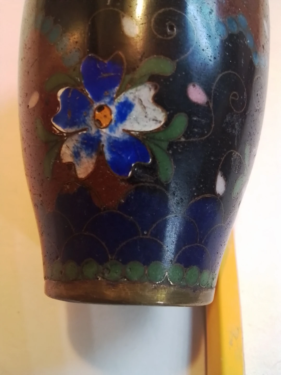 Antique Japanese Meiji Cloisonné 3.5" Miniature Vase - photo 5