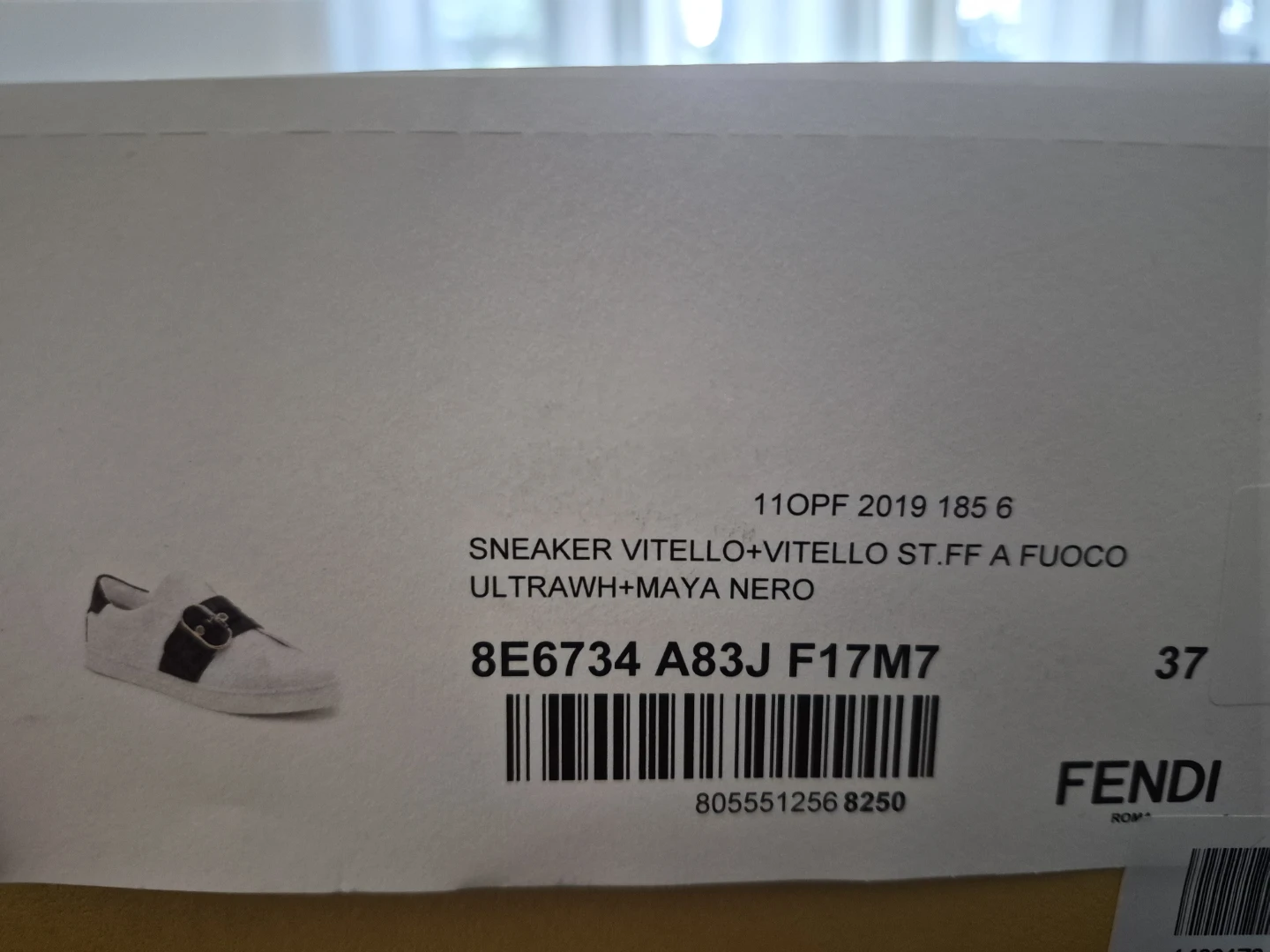 Fendi White Leather Sneakers - Size 37 - photo 2