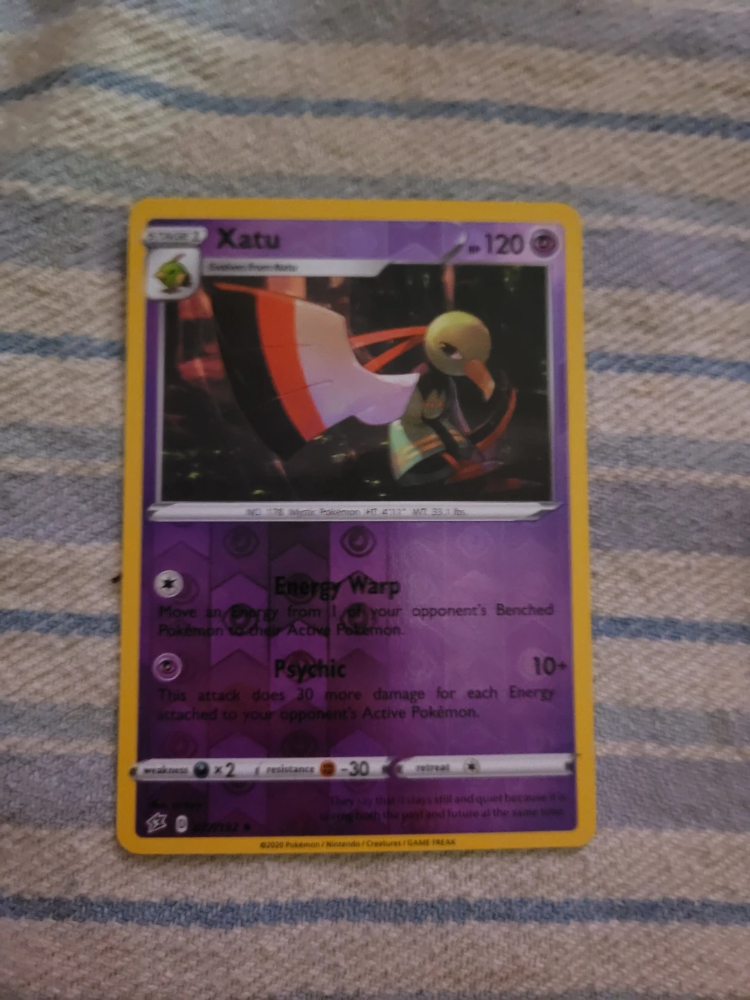 Xatu 077/192 - Pokemon Card SWSH Rebel Clash Reverse HOLO Foil