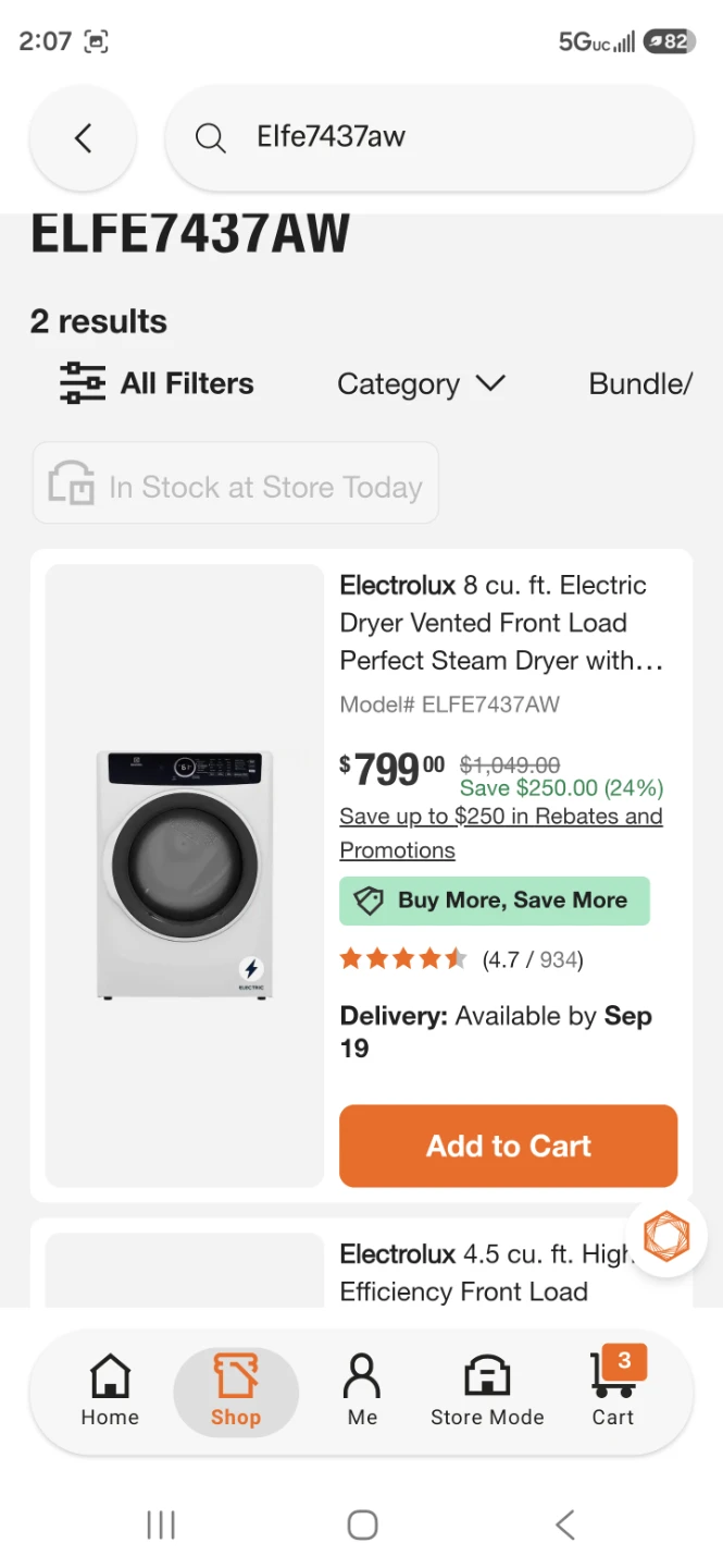 New Electrolux Washer and Electric Dryer Set - photo 4