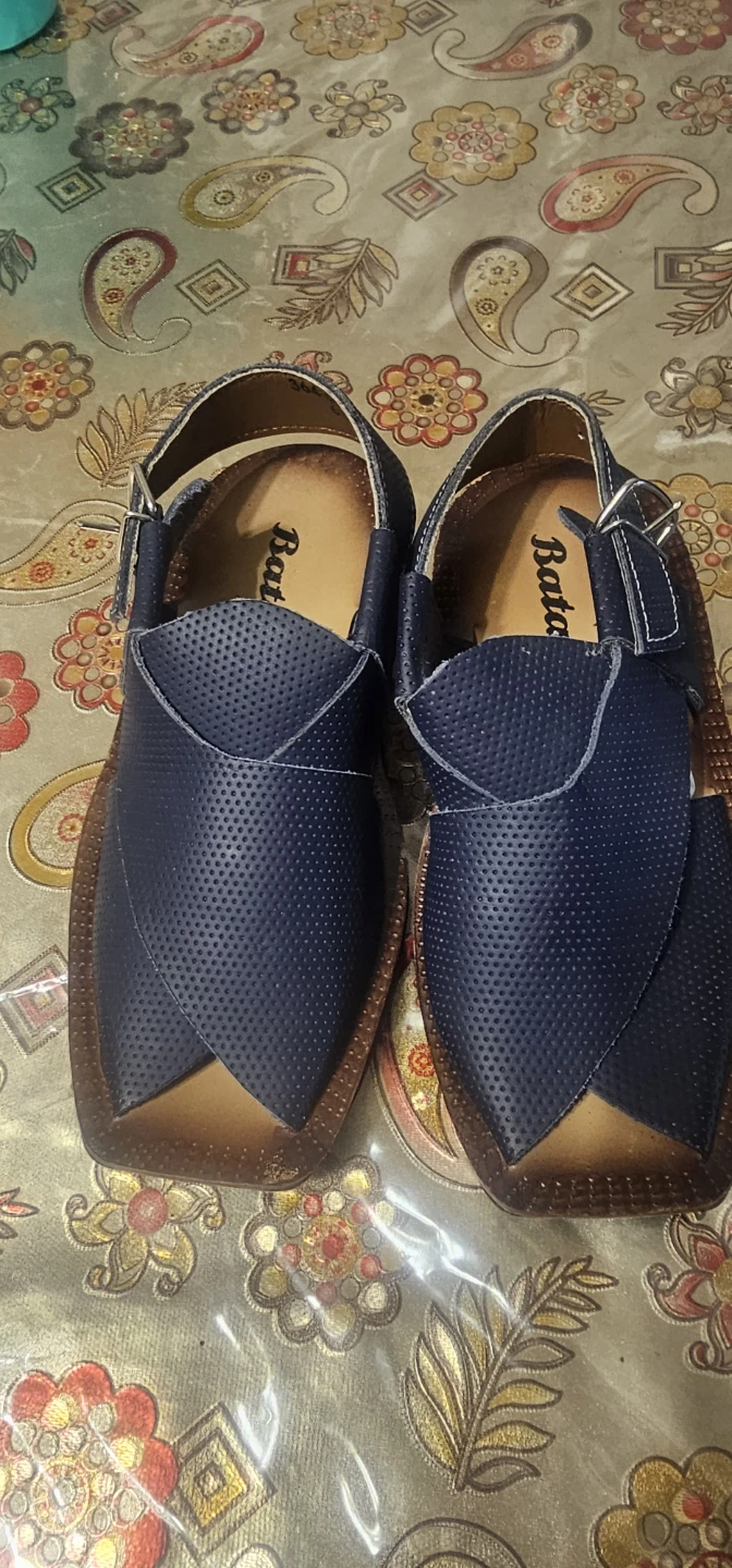 Bata Navy Peshawari Sandals - photo 2