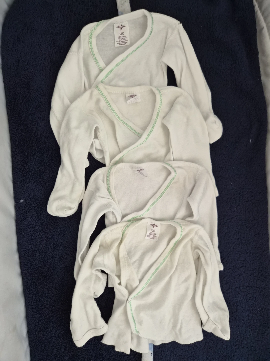 4 Medline Infant Long Sleeve Shirts