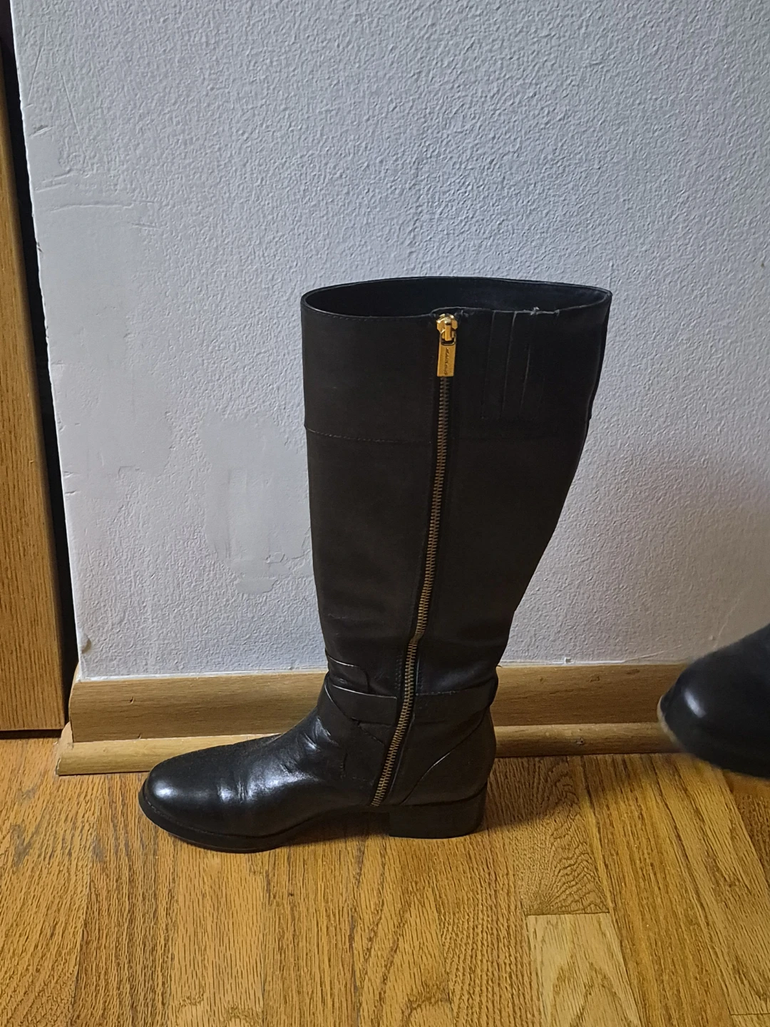 Michael Kors Black Leather Riding Boots