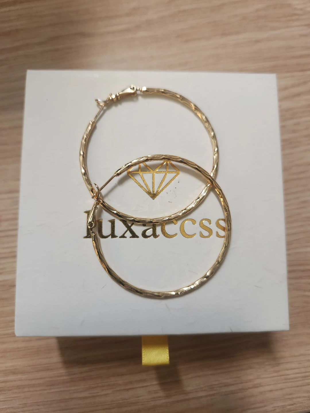 24k Luxaccess gold-tone hoop earrings