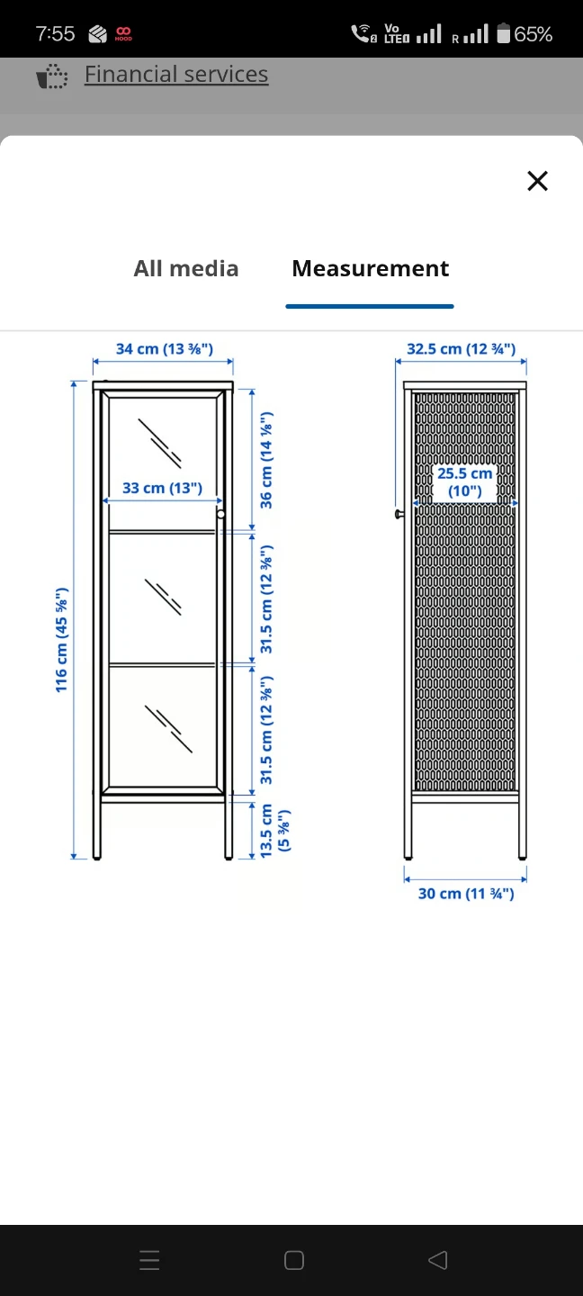 IKEA BAGGEBO Glass-door cabinet - photo 2