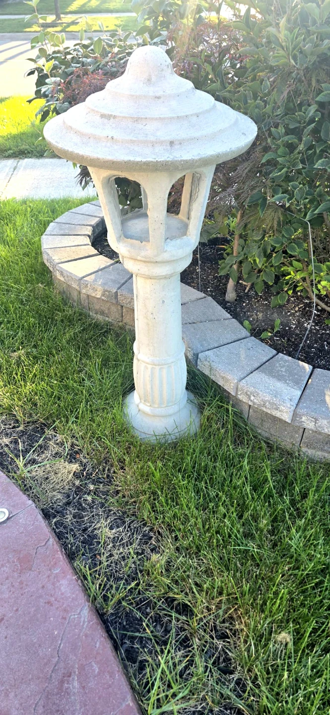 Concrete Garden Lamp Post