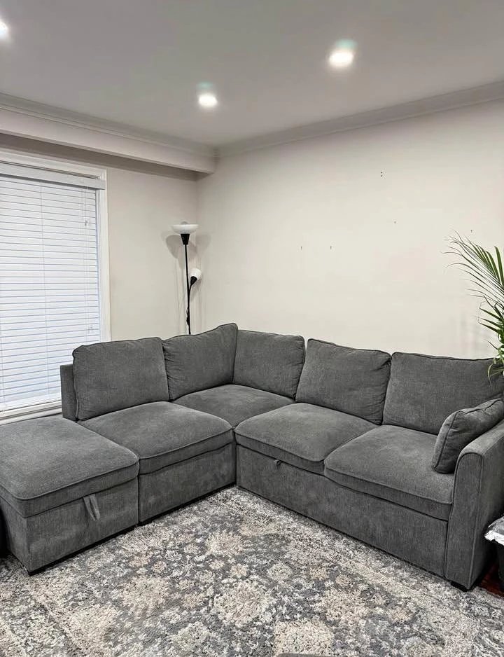 Sectional Couch With Pull Out Bed & Storage Chaise