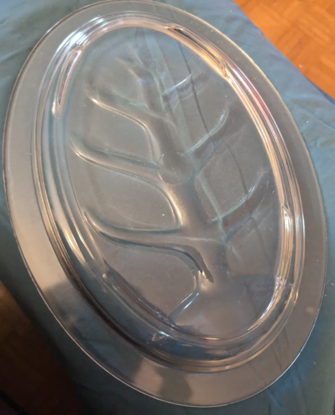 Pyrex clear glass serving platter - photo 3