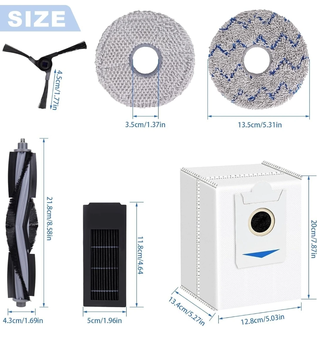 Replacement Accessory Set for Ecovacs Deebot X2 Omni - photo 2