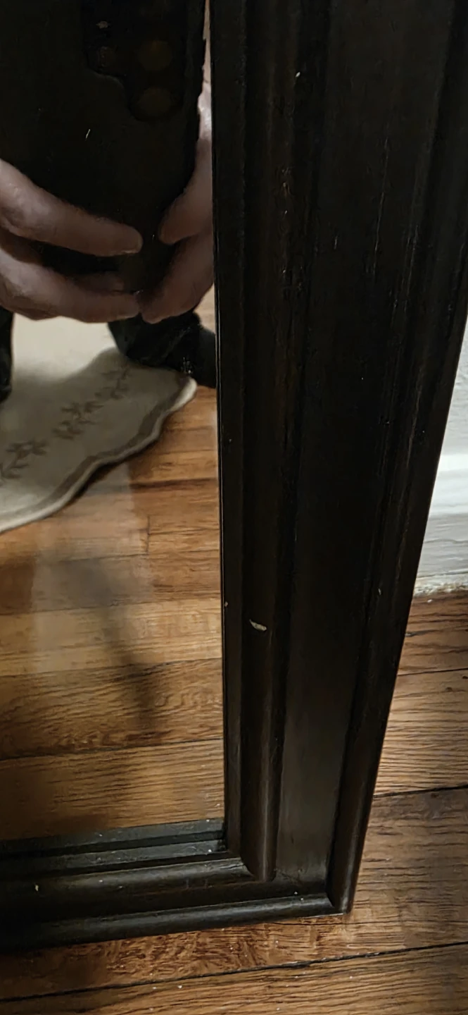 Dark Wood Frame Arch Mirror - photo 2