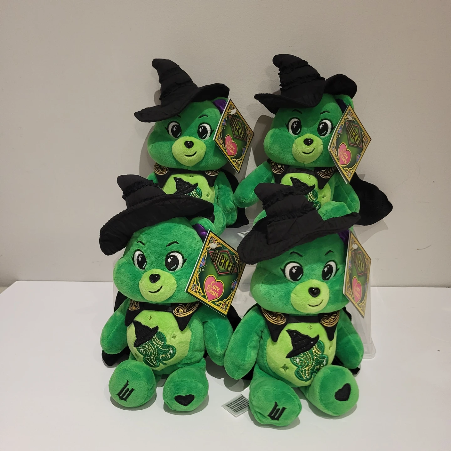 Wicked x Care Bears Good Luck Bear as Elphaba Plush