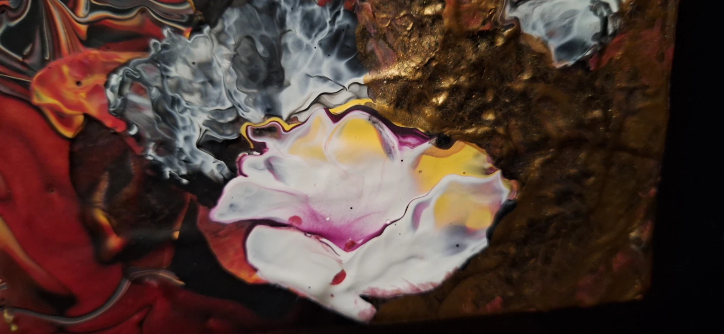 Abstract Acrylic Pour Canvas Art - photo 4