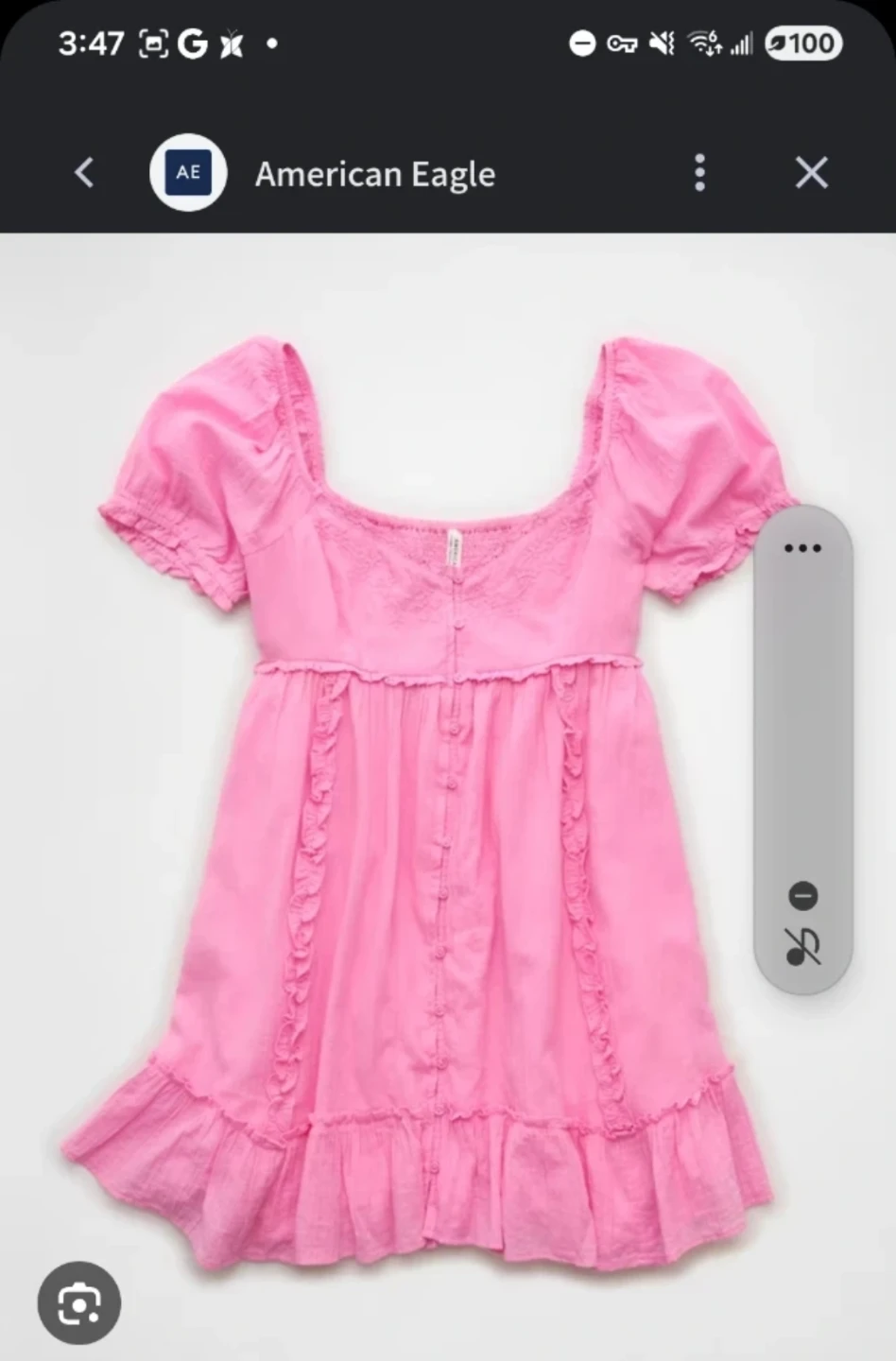 American Eagle babydoll Pink Mini Dress - L - photo 3