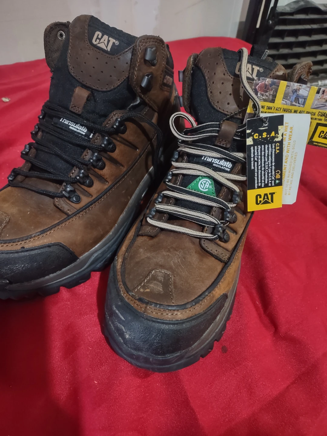 CAT Work Boots with Thinsulate Insulation
