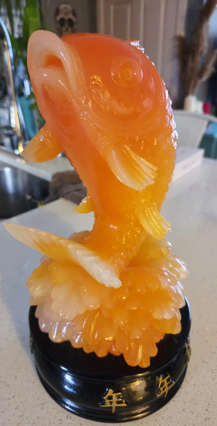 Orange Koi Fish Statue