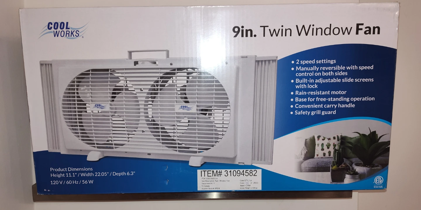 Cool Works 9in. Twin Window Fan - photo 3