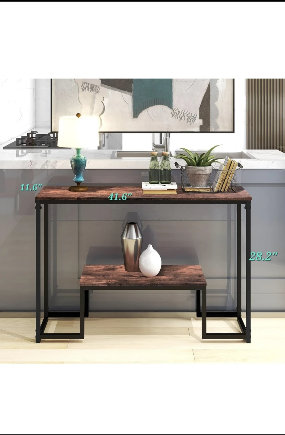 Rustic Brown Console Table *new - photo 5