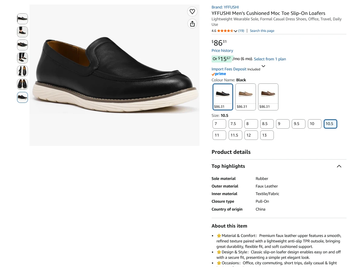 Men's Cushioned Moc Toe Slip-On Loafers - photo 2