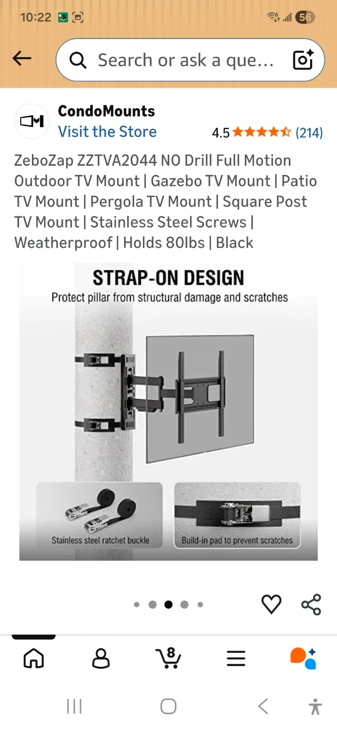 CondoMounts ZeboZap Outdoor TV Mount - photo 4
