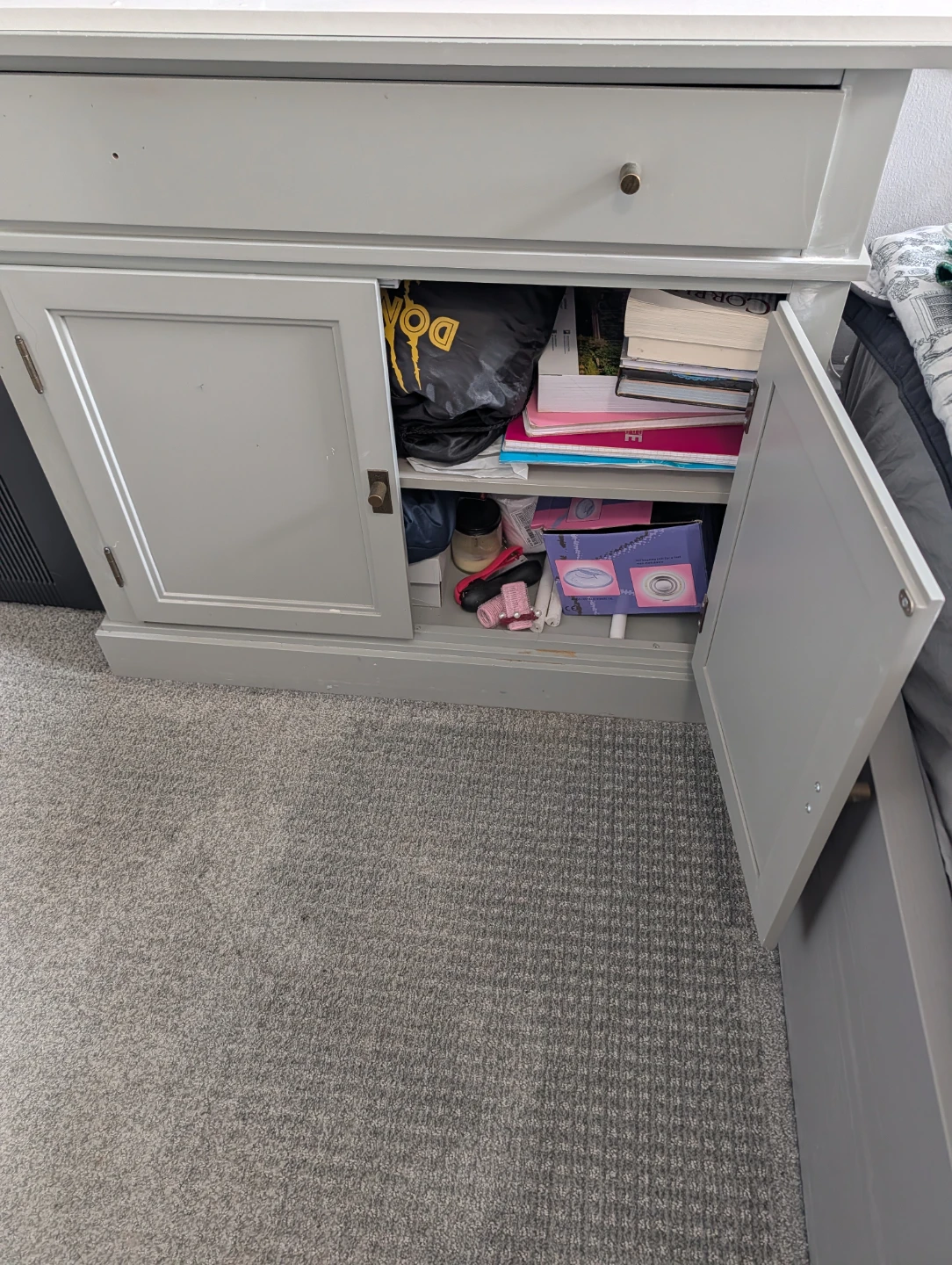 Grey wooden storage cabinet - photo 4