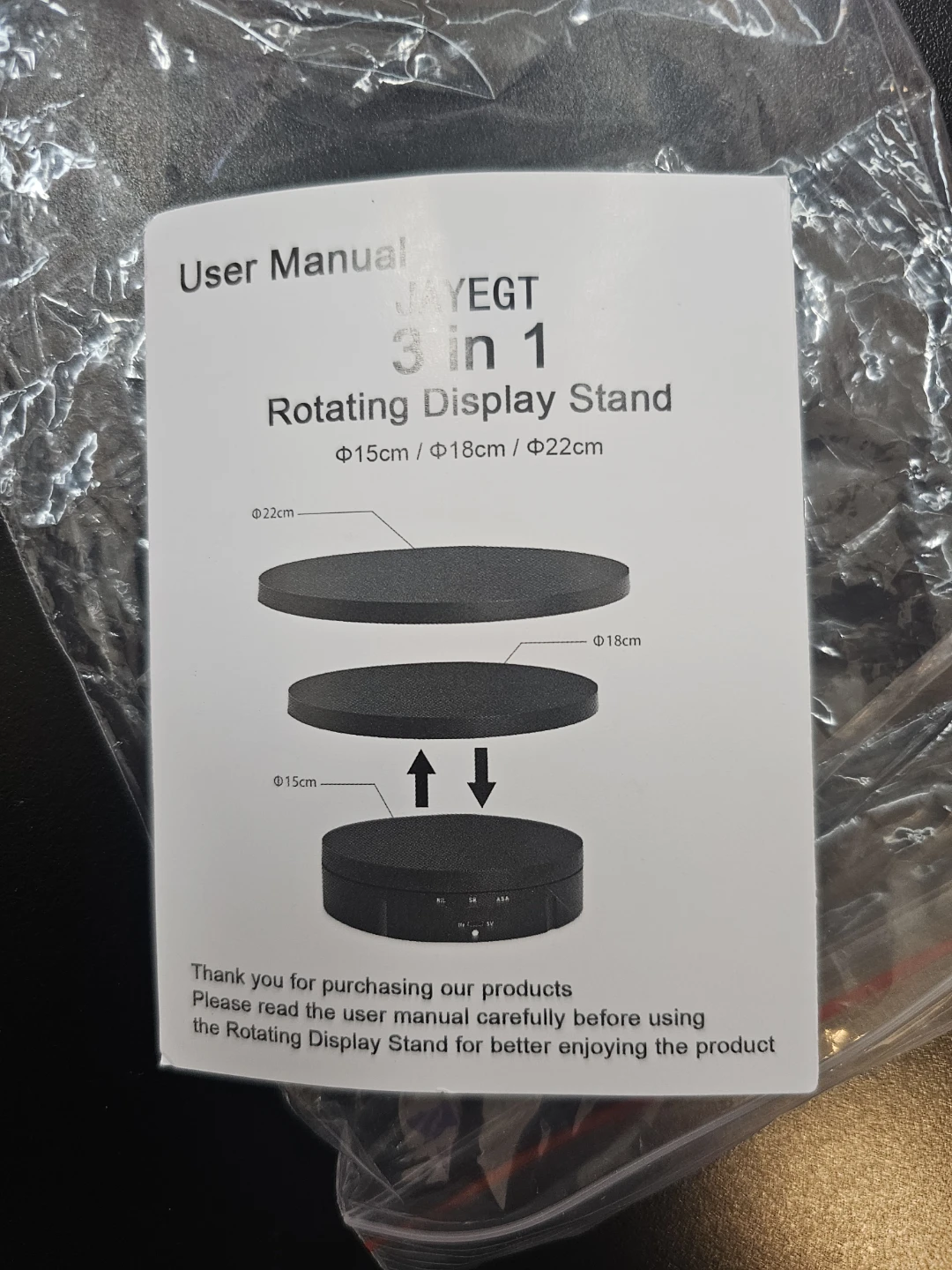 JAYEGT 3 in 1 Electric Rotating Display Stand - photo 2