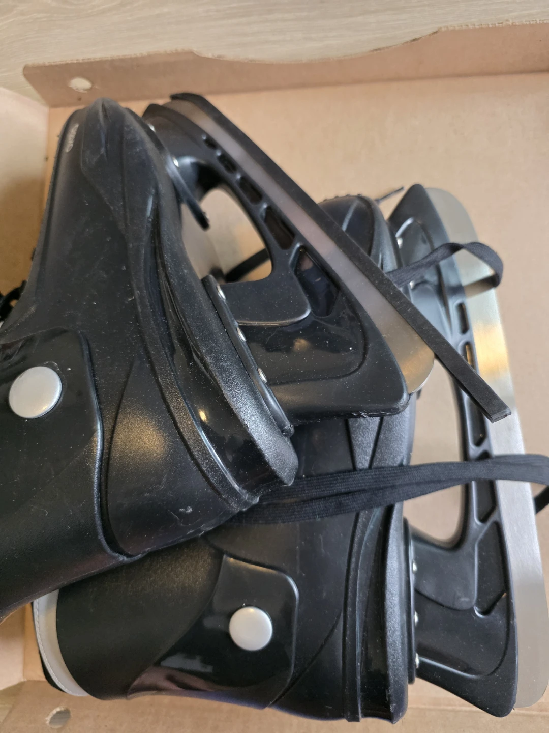 Decathlon Oxelo Black Ice Skates US Size 10.5 / UK 44 - photo 5