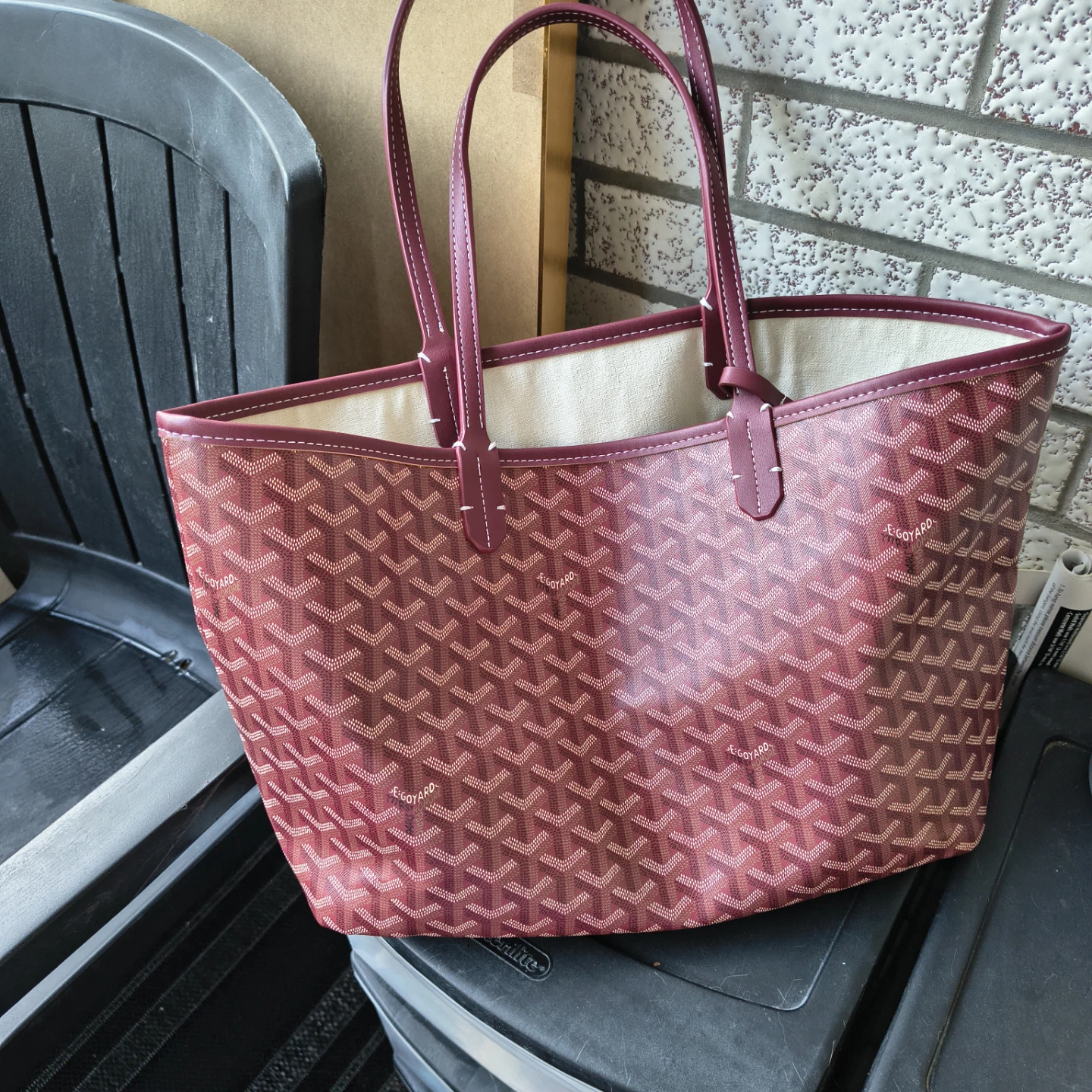 Goyard inspired tote bag - photo 3
