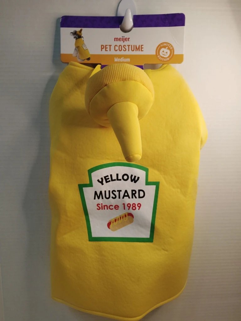 Yellow Mustard Pet Costume size m