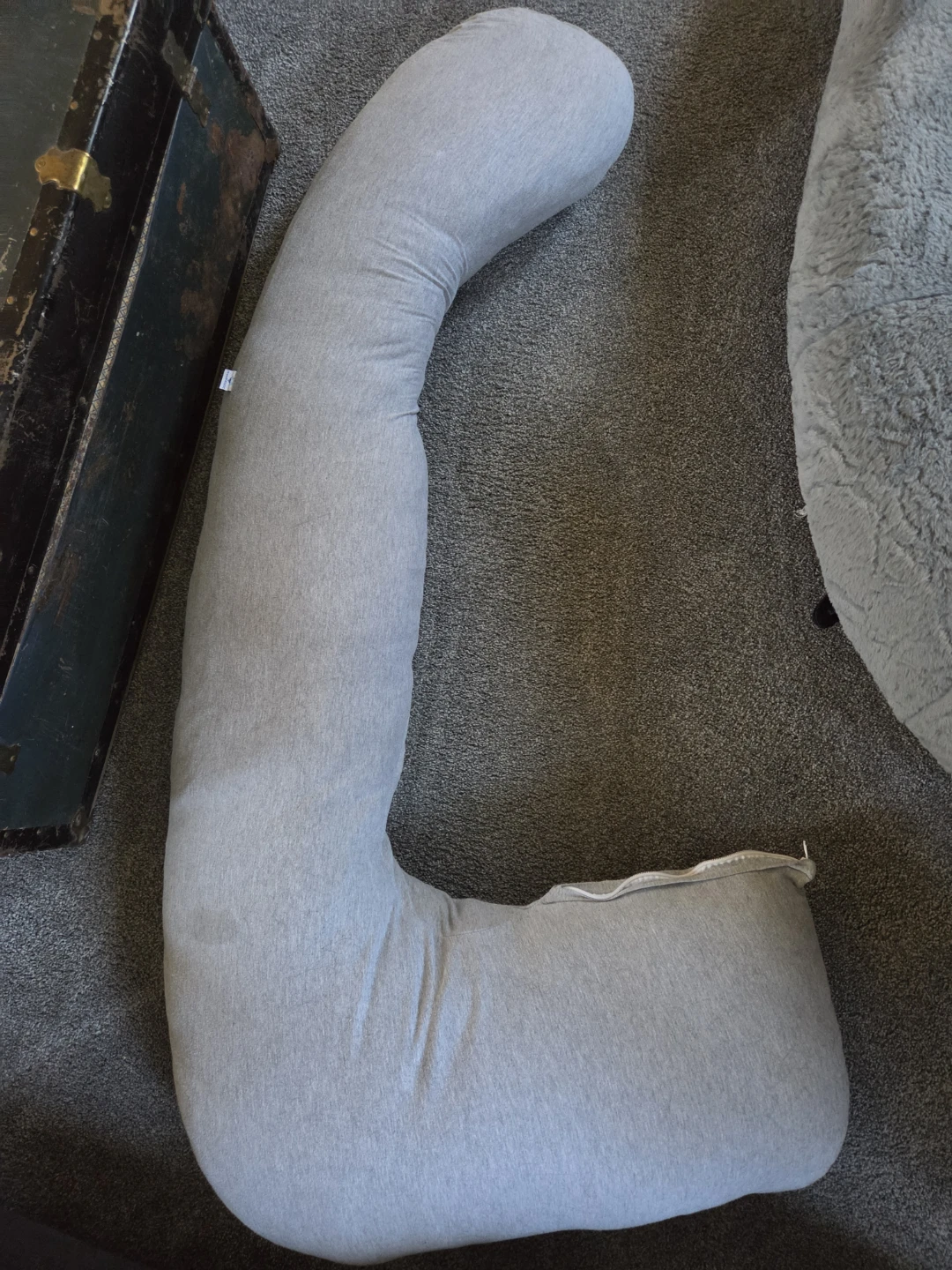 C-Shaped Grey Body Pillow - photo 2