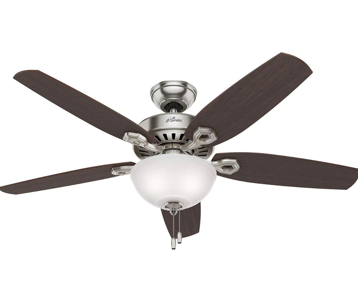 52” Antique Brass Ceiling Fan with Light Kit - photo 2