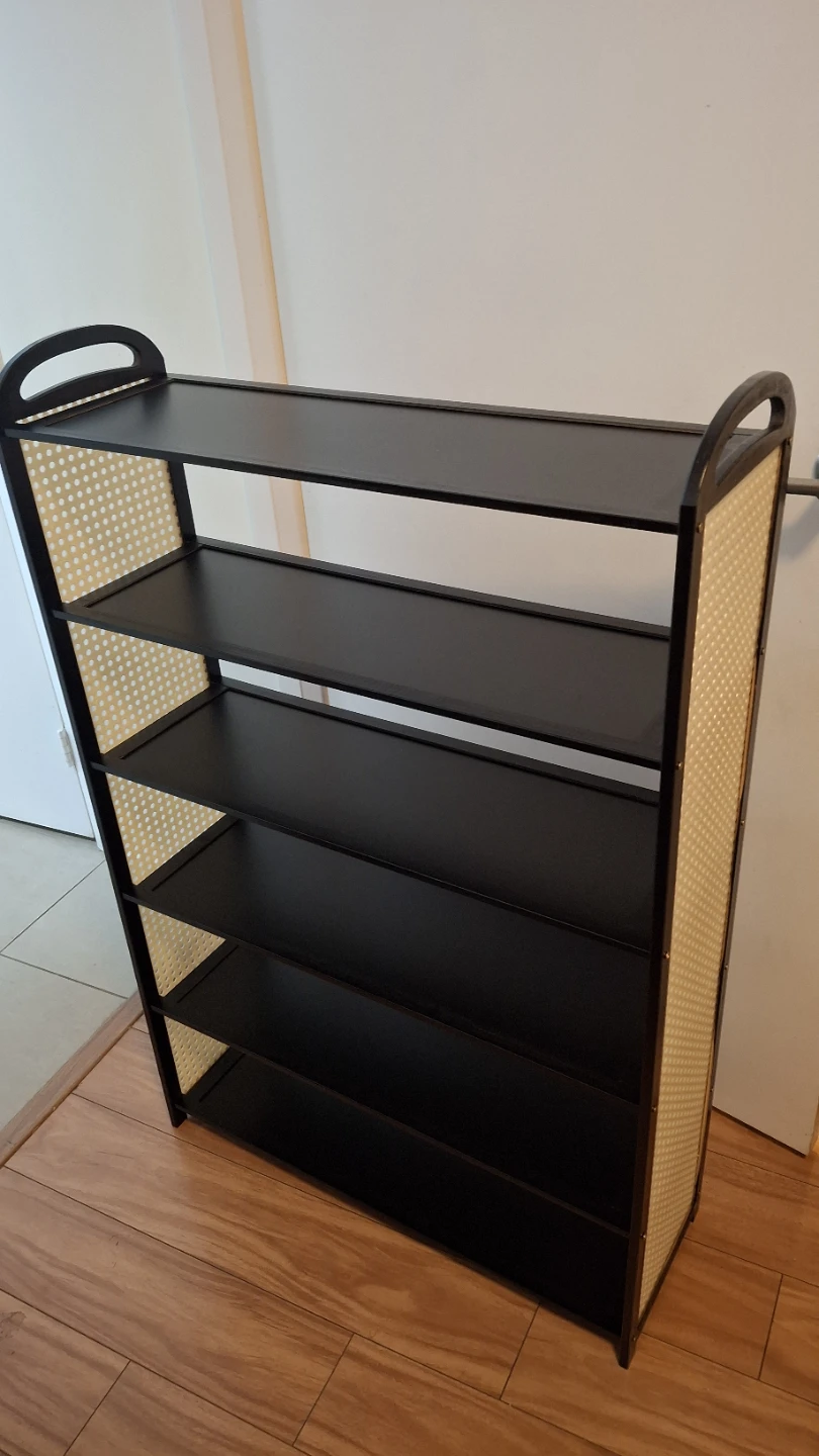 Black 6 tier shoe rack 69x23x107cm 🏈 - photo 2