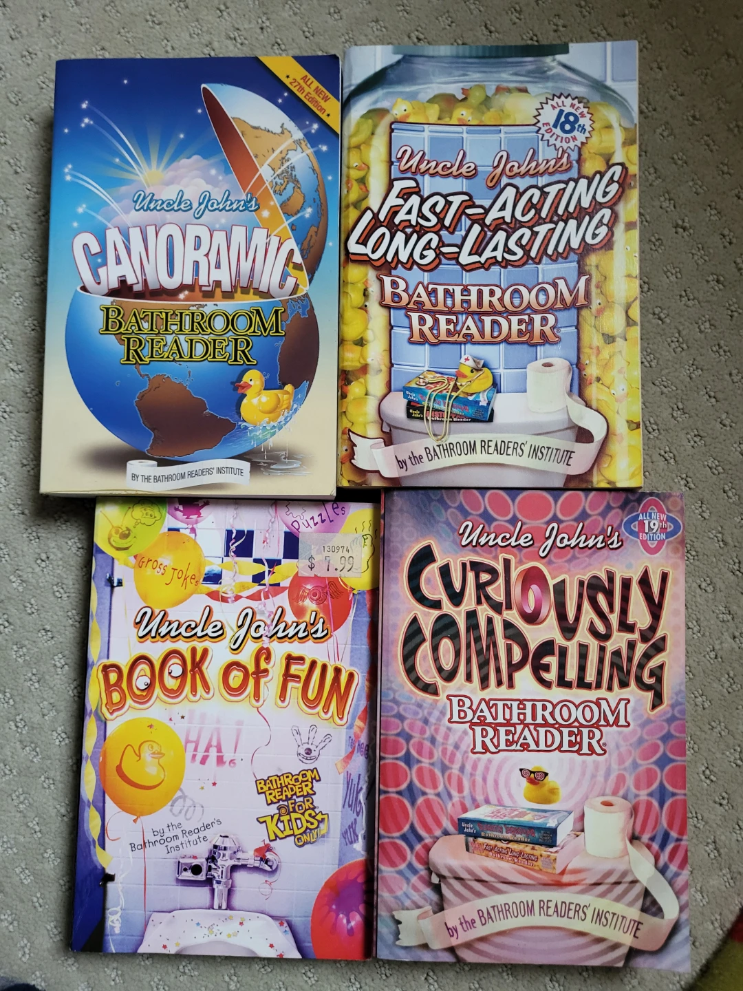 Set of 4 Uncle John's Bathroom Reader Books