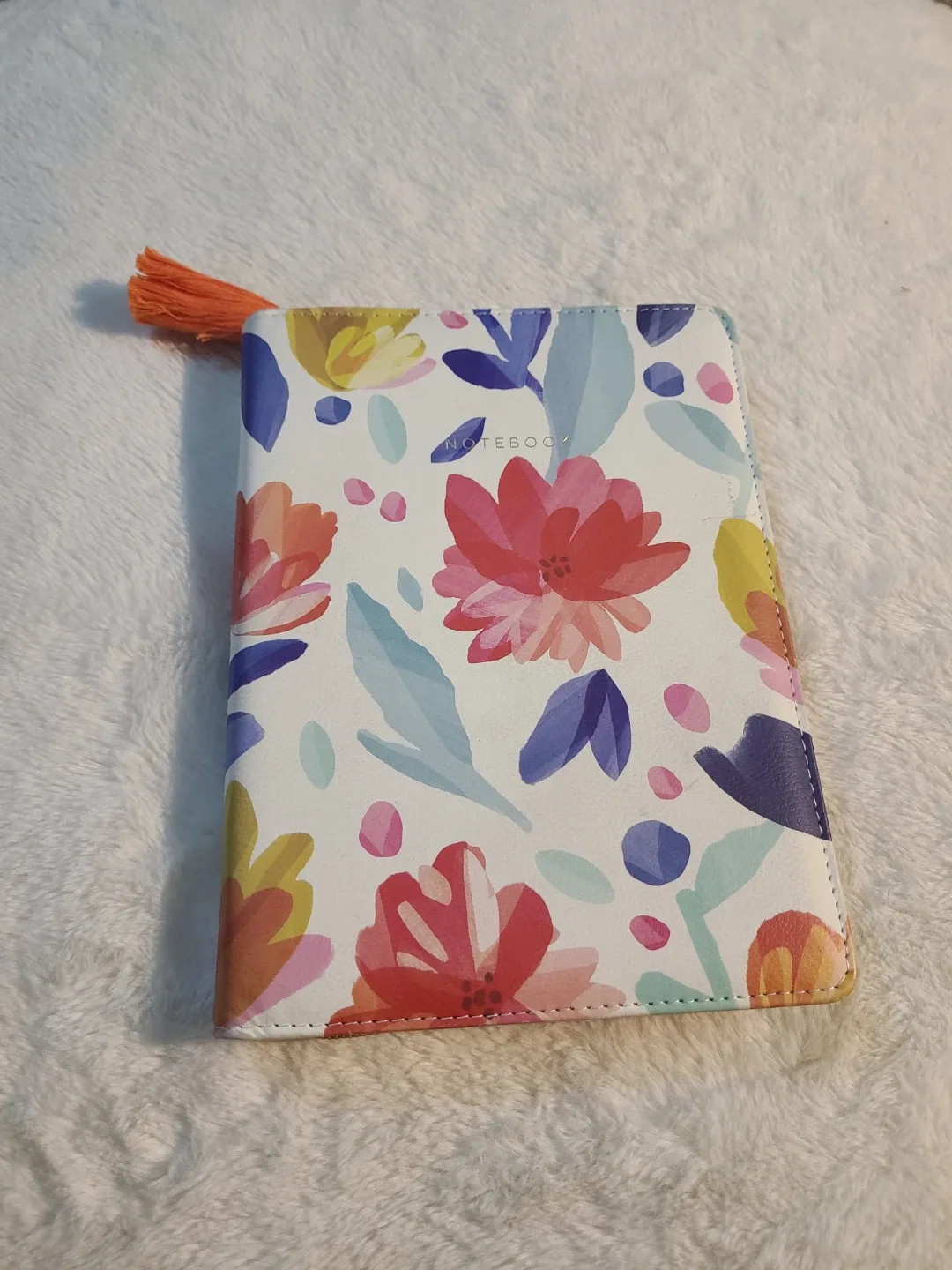 Floral Zippered Notebook with Tassel