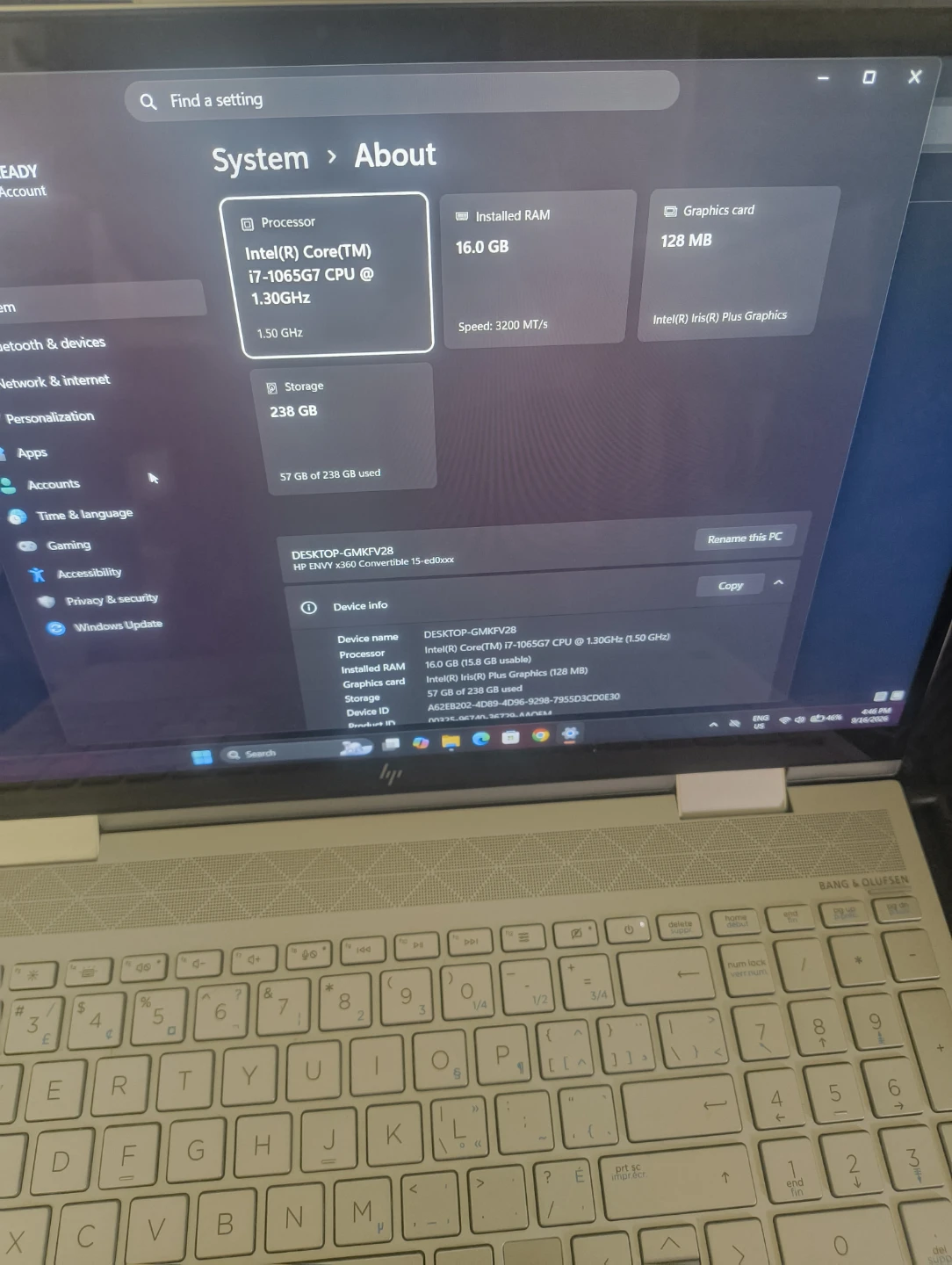 Hp envy x360 i7-10th 16gb ram 256ssd - photo 5