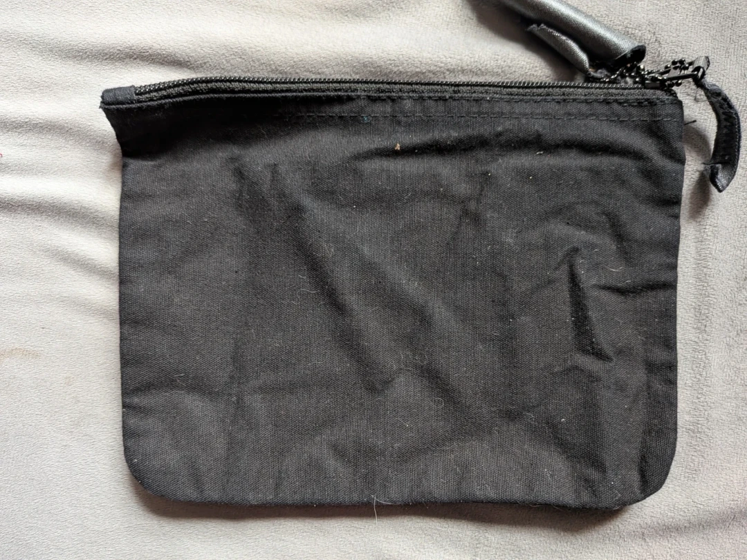 Black Canvas Zipper Pouch with Animal Print - photo 2