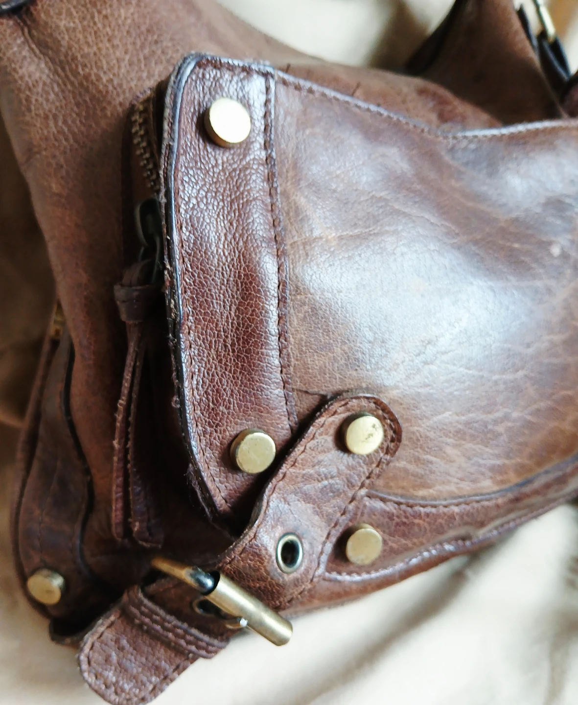 Brown Real Leather Shoulder Bag - photo 3