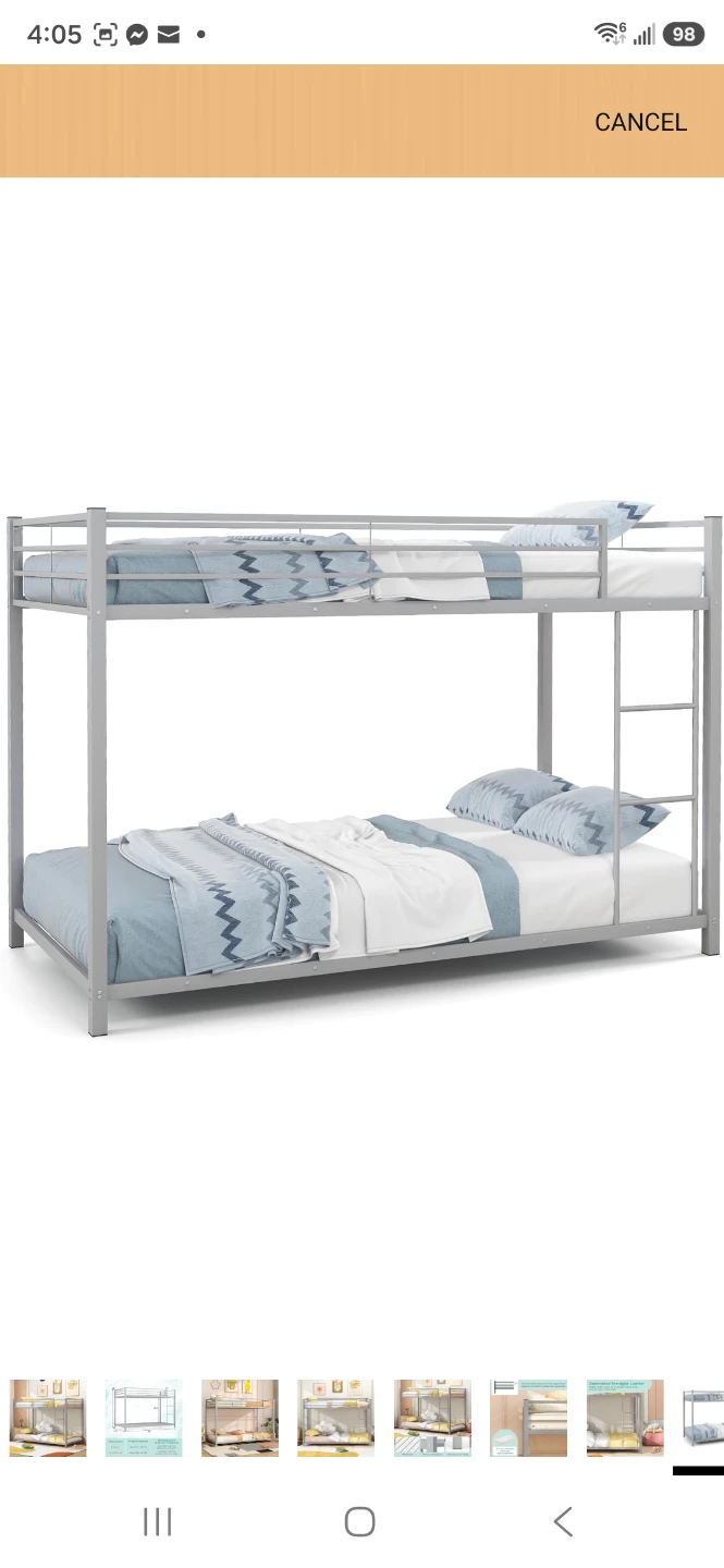 Metal Twin Bunk Bed