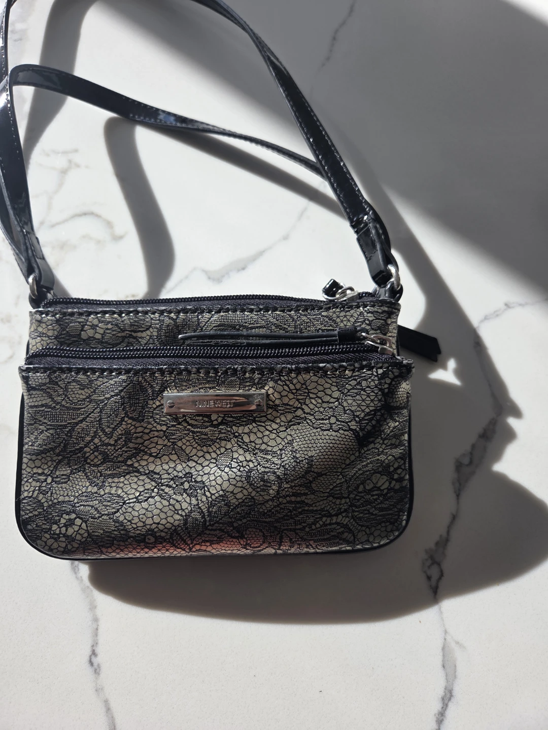 Nine West Lace Print Crossbody Bag
