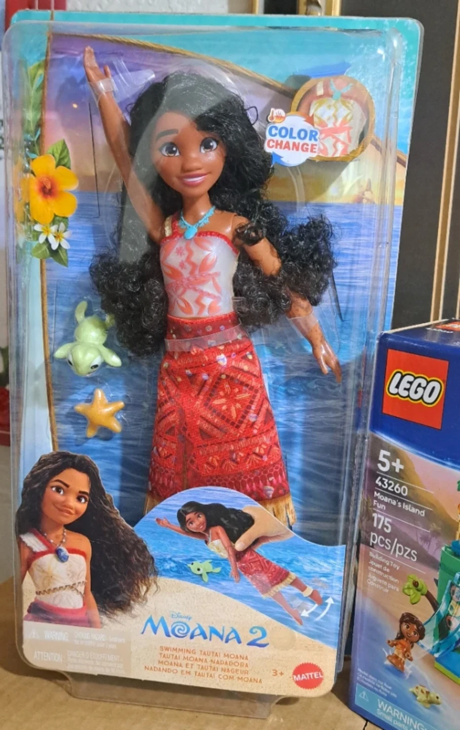 Disney Moana 2 Swimming Doll and LEGO Moana Set 43260 - photo 2
