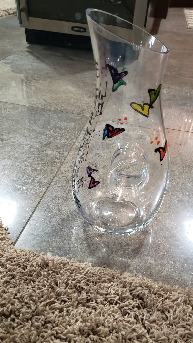 Hand Painted Decanter with 5 Glassware. - photo 2