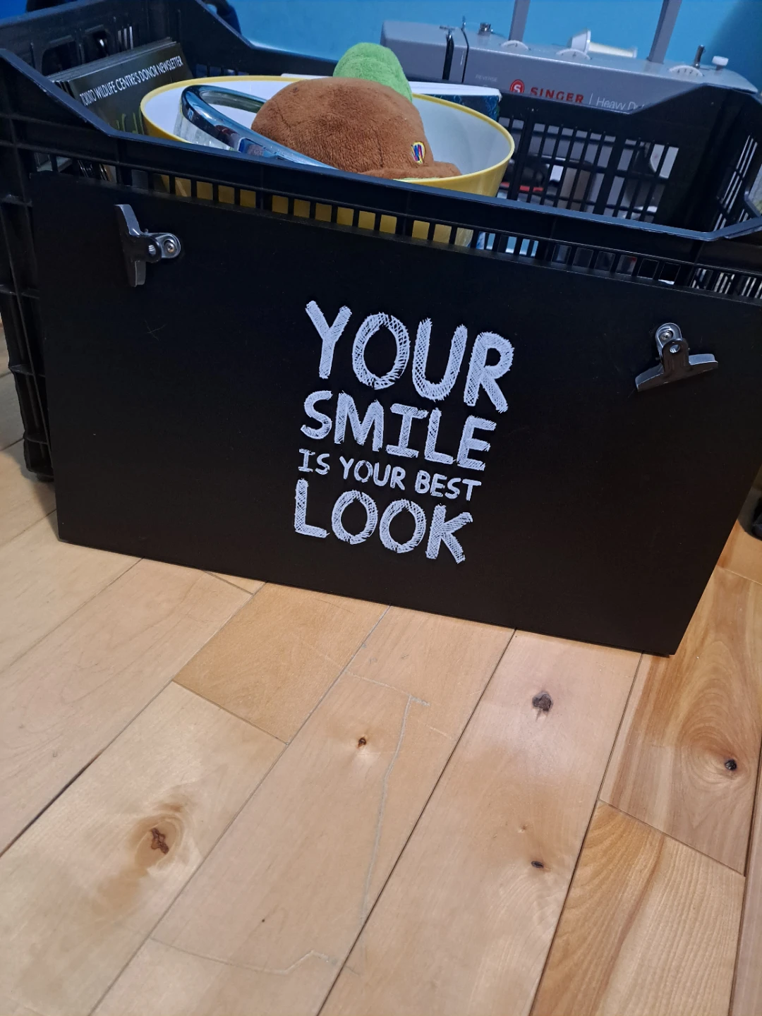 Black Clipboard Wall Decor with Quote