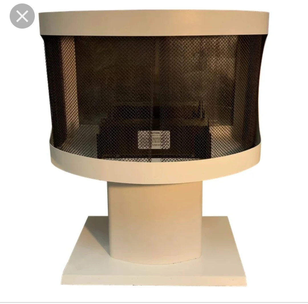 Vintage Mid-Century Modern White Fireplace - photo 2