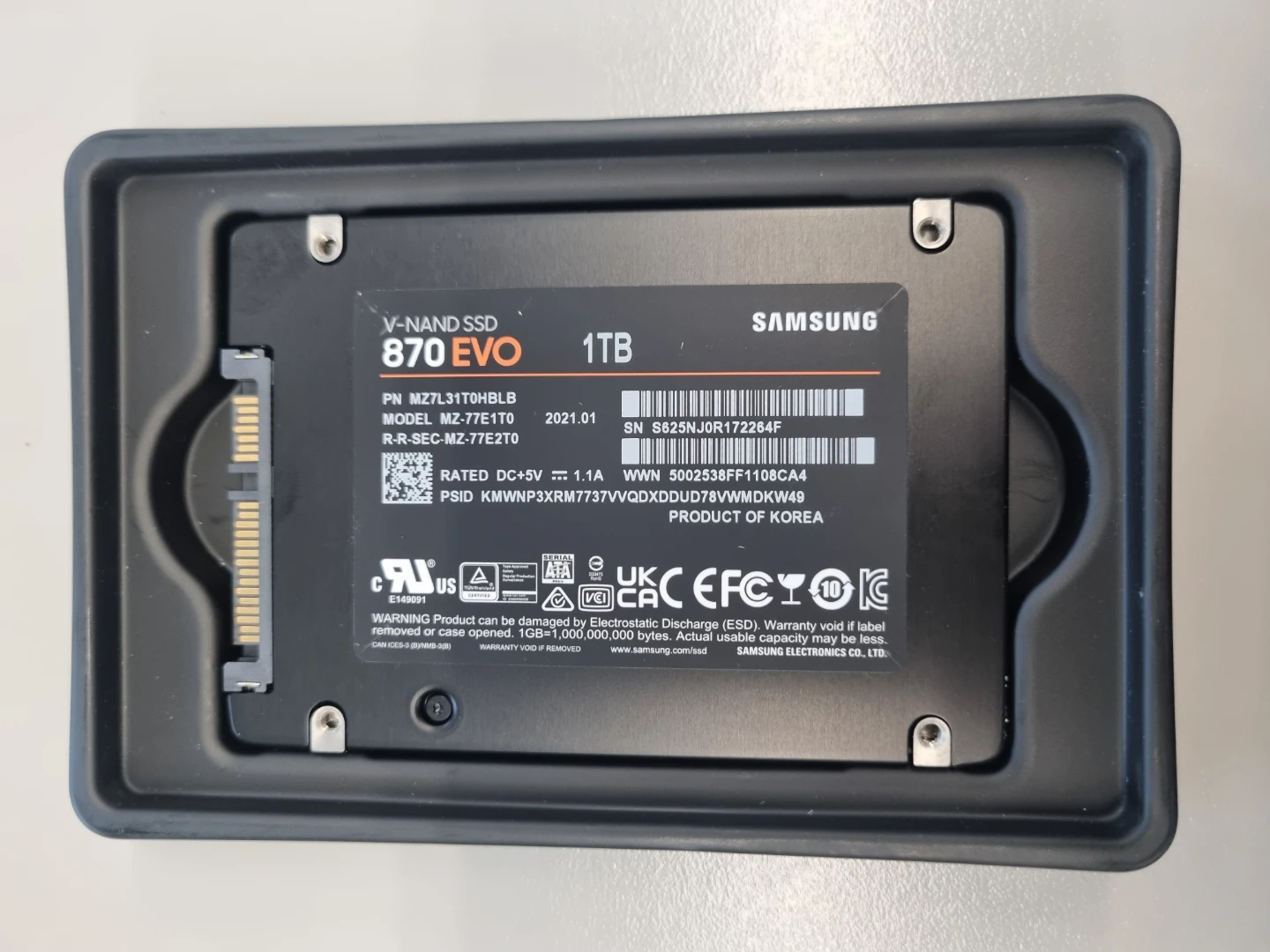 Samsung 870 EVO 1TB SATA SSD